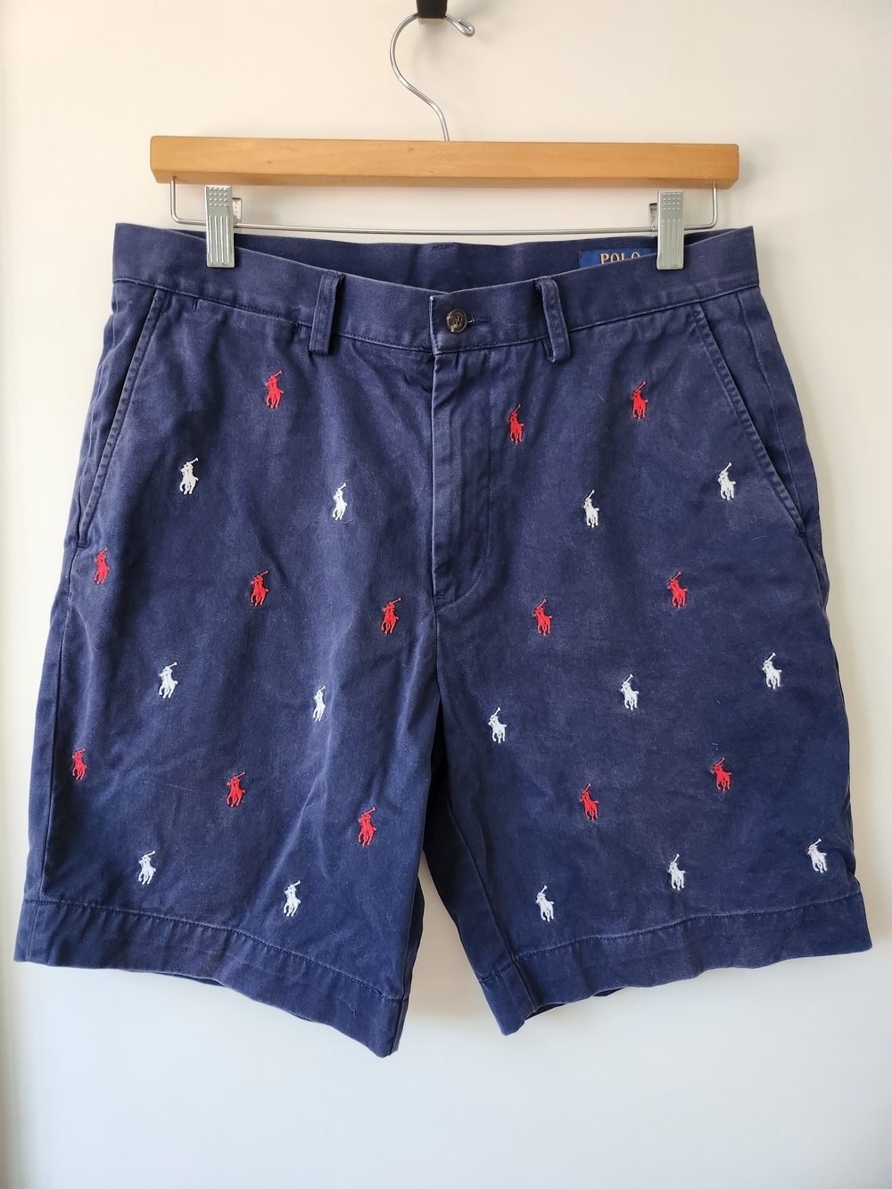 Polo by Ralph Lauren Men's Navy Embroidered Logo Shoets -classic Fit 9" Inseam